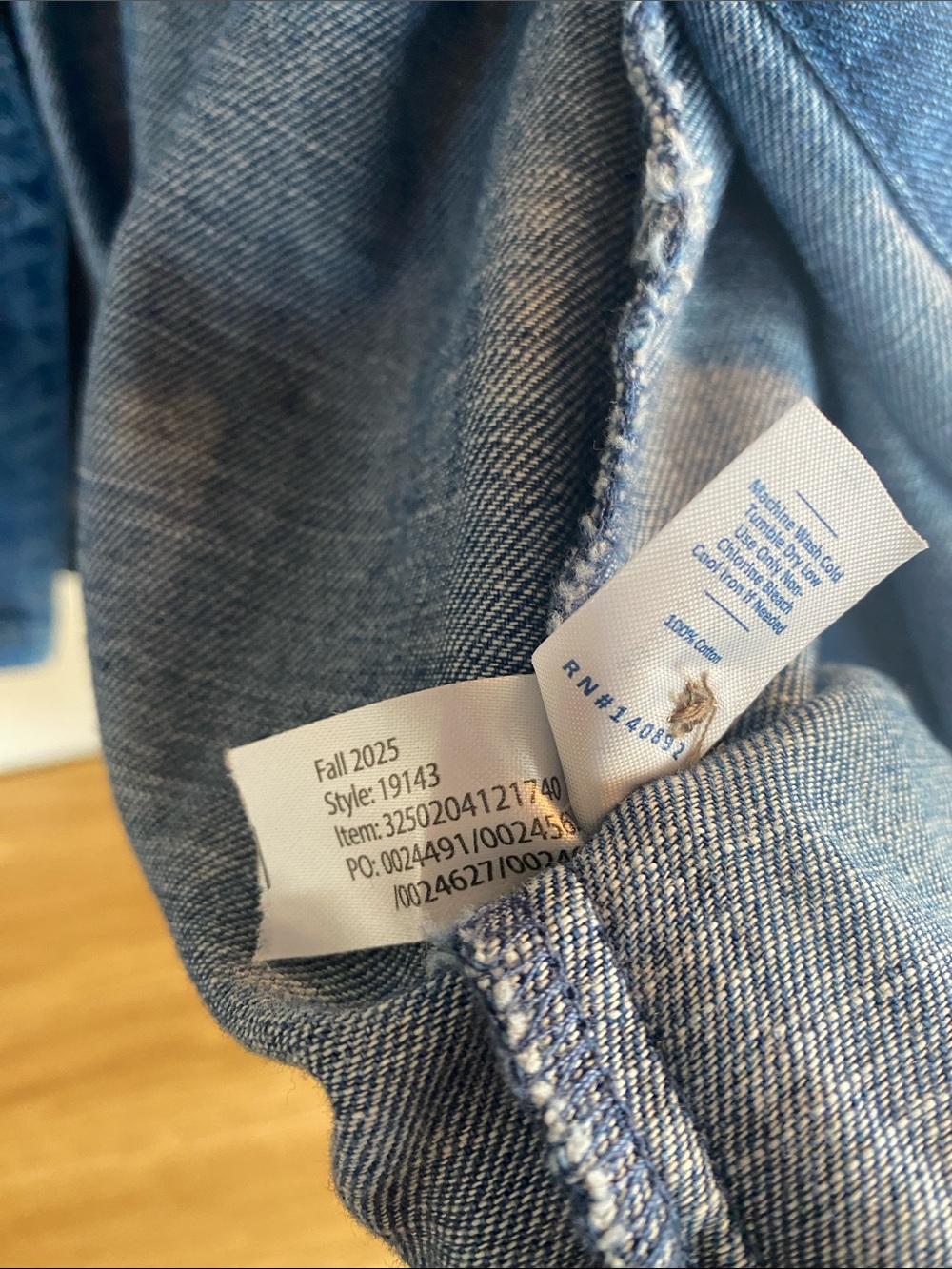 Marine Layer Denim “Charlie Longline” Vest - Picture 4 of 12